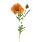 Deko Mohnblume EDESSA, orange-gelb, 80cm