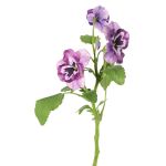 Dekozweig Stiefmütterchen SIANIE, violett-weiß, 35cm, Ø4-6cm