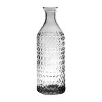 Flasche TIMOTEO aus Glas, Strukturmuster, klar, 30cm, Ø10cm