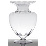 Amphorenvase Glas KENDRA mit Standfuß, klar, 33cm, Ø23,5cm