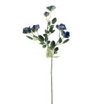 Kunstzweig Wildrose FOSETTA, Eco Collection, royalblau, 70cm, Ø3-5cm