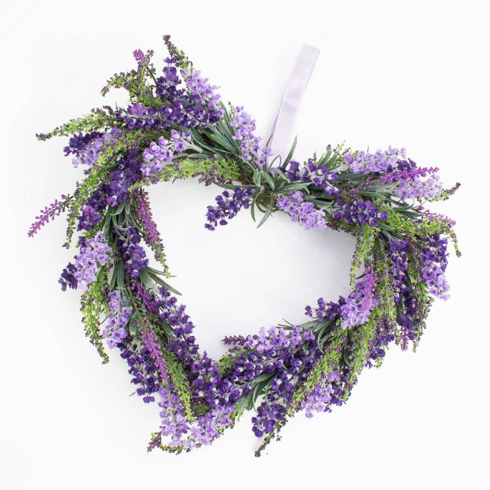 Ø30cm KIRSA, violett, Lavendelherz Textil