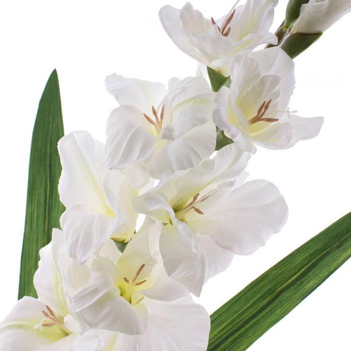creme-weiß LILIANA 100cm Kunstblume Gladiole