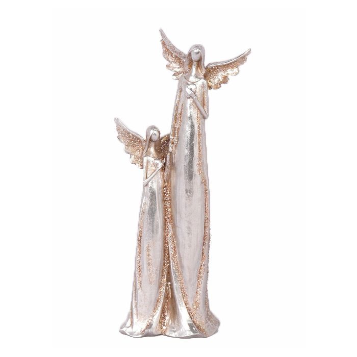 Engelfiguren Händen, silber-kupfer, Herz 35cm in PINTA,