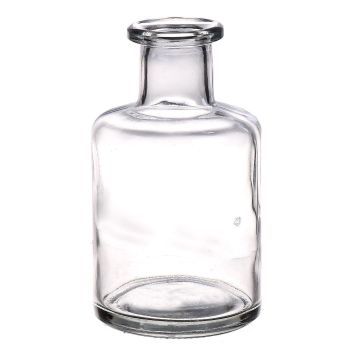 Glas Flasche Vase BARTOLOMEA, klar, 11,8cm, Ø6,8cm