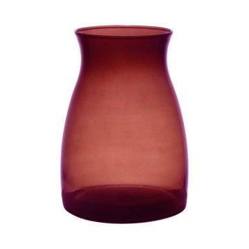 Deko Vase MAISIE, Glas, rot-klar, 20cm, Ø14cm