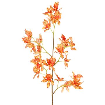 Kunstzweig Odontoglossum Orchidee BELANIA, orange-gelb, 75cm