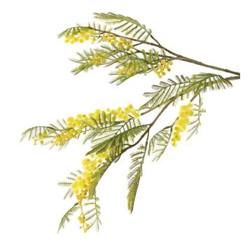 Kunst Mimosenzweig BRANAU mit Blüten, gelb, 75cm