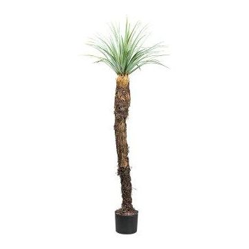 Plastik Palme Yucca CLATA, grau-grün, 150cm