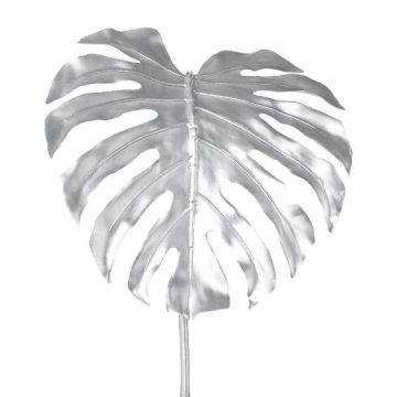 Kunstblatt Philodendron Monstera Deliciosa MENKIS, metallic-silber, 90cm