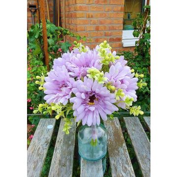 Deko Blumenstrauß Gerbera TEMBAR, dunkellila, 30cm, Ø22cm