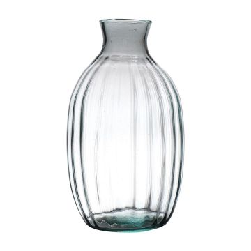 Deko Vase Flasche NERRASITA aus Glas, recycelt, klar, 29,5cm, Ø18cm