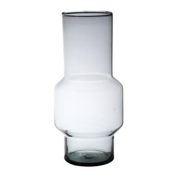 Glas Blumen Vase FORTUNATO, recycelt, klar, 30cm, Ø14cm