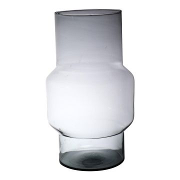 Glas Blumen Vase FORTUNATO, recycelt, klar, 40cm, Ø24cm