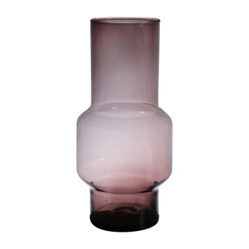 Glas Blumen Vase FORTUNATO, recycelt, violett-klar, 30cm, Ø14cm