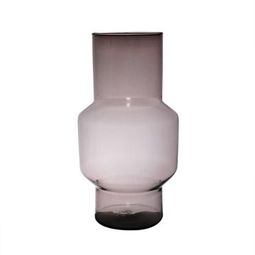 Glas Blumen Vase FORTUNATO, recycelt, violett-klar, 35cm, Ø19cm