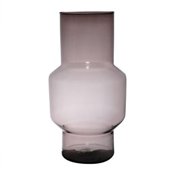 Glas Blumen Vase FORTUNATO, recycelt, violett-klar, 40cm, Ø24cm