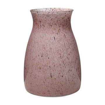 Glas Tischvase MAISIE, granit-rot, 20cm, Ø14cm