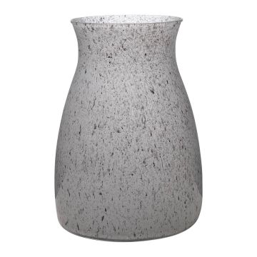 Glas Tischvase MAISIE, granit-grau, 20cm, Ø14cm