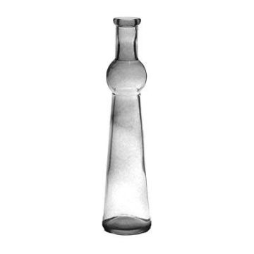 Deko Vase Flasche REYNALDO aus Glas, klar, 23cm, Ø5,5cm