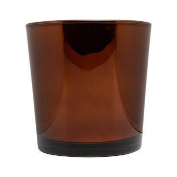 Pflanztopf aus Glas ALENA SHINY, kupfer glänzend, 19cm, Ø19cm