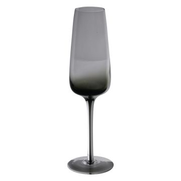 Champagnerglas LUCIEL, grau-klar, 23cm, Ø7cm