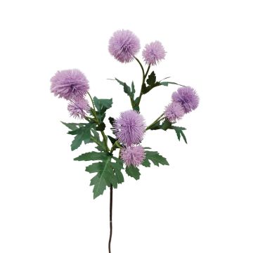 Kunst Blumenzweig Kugeldistel TRAUDLINDE, lila, 55cm