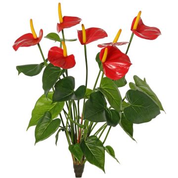 Dekoblume Anthurium NAKITA auf Steckstab, rot, 50cm