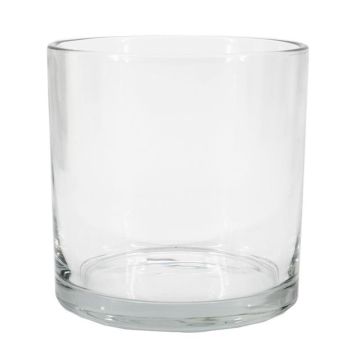 Windlicht Glas Zylinder SANSA OCEAN, recycelt, transparent, 10cm, Ø10cm