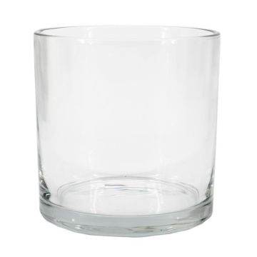 Windlicht Glas Zylinder SANSA OCEAN, recycelt, transparent, 12cm, Ø12cm