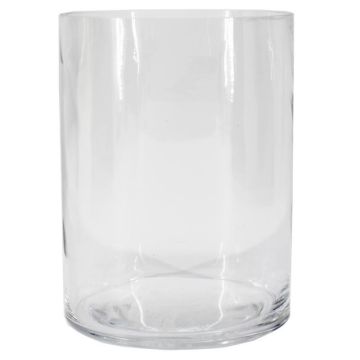 Zylindervase Glas SANSA OCEAN, recycelt, klar, 20cm, Ø15cm