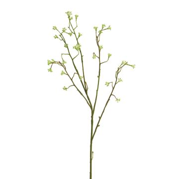 Deko Zweig Korkenzieherweide CHENGZI mit Blüten, creme, 70cm