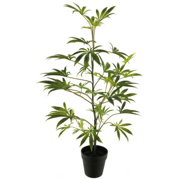 Kunstpflanze Fingeraralie SHANRU, Kunststamm, Dekotopf, grün, 90cm