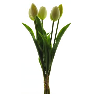 Kunst Tulpe LIBIA, weiß-grün, 35cm