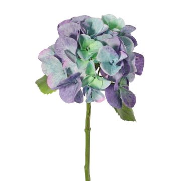 Kunststoff Hortensie CHIDORI, lila-blau-grün, 30cm, Ø13cm