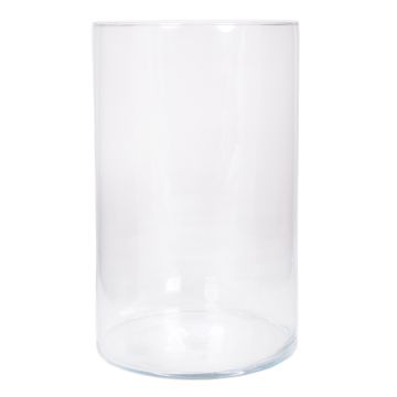 Blumen Vase SANYA OCEAN, Glas, Zylinder, klar, 30cm, Ø19cm