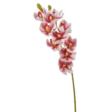 Künstlicher Zweig Cymbidium Orchidee LANAKILA, pink-weiß, 75cm