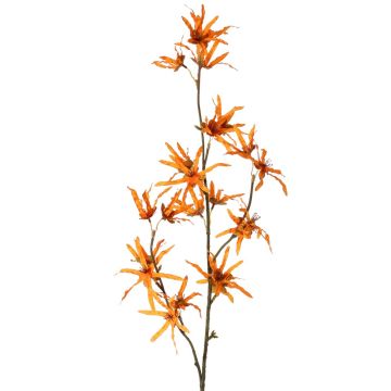 Künstlicher Zaubernuss Zweig ORAFA mit Blüten, orange, 80cm