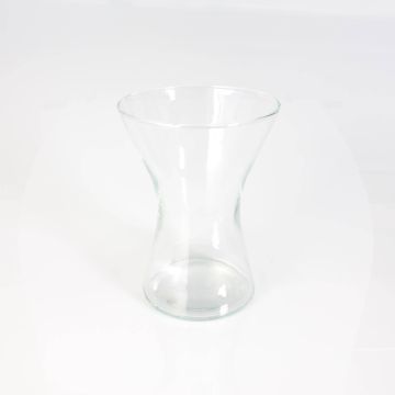 Klarglas Vase LIZZY, Sanduhrform, 19,5cm, Ø14cm