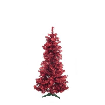 Künstlicher Tannenbaum CHRISTOBAL, metallic-rot, 180cm, Ø65cm