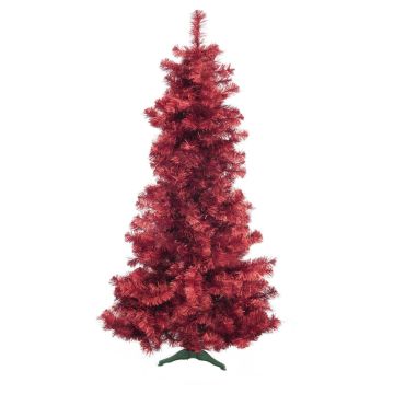 Künstlicher Tannenbaum CHRISTOBAL, metallic-rot, 210cm, Ø80cm