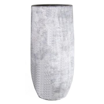 Deko Vase AGAPE, Keramik, mit Maserung, betongrau, 50cm, Ø24,5cm