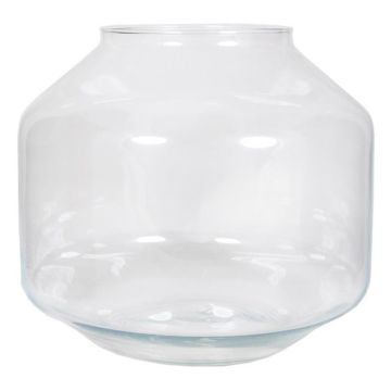 Tischlicht Glas AFENI mit Henkel, Rautenmuster, klar, 30cm, Ø31cm