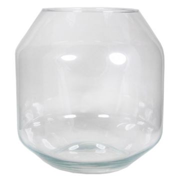 Tischlicht Glas AFENI mit Henkel, Rautenmuster, klar, 35cm, Ø32cm