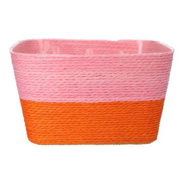 Pflanzkorb NERIONKO DUO, rosa-orange, 17,5x17,5x10cm