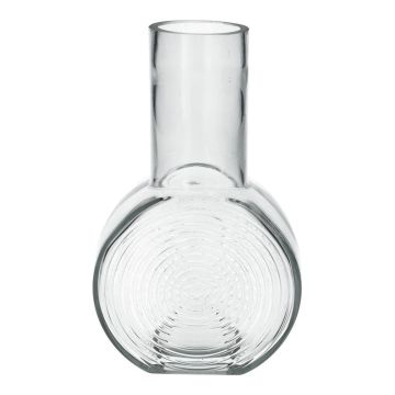 Runde Vase ORESTINO aus Glas, klar, 14x7,5x22,5cm