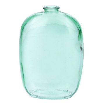 Meplatflasche PAISANTO aus Glas, türkis-klar, 7,5x3,5x11cm