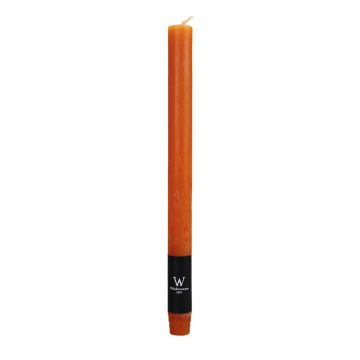 Kerze AURORA für Leuchter, orange, 27cm, Ø2,2cm, 10h - Made in Germany