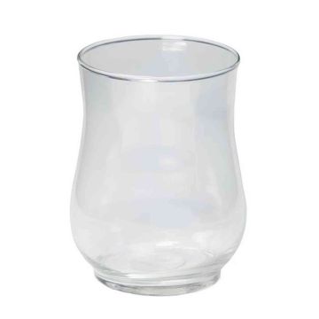 Dekoratives Windlicht LISA, Glas, transparent, 13cm, Ø9cm