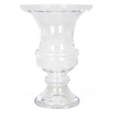 Vase auf Standfuß Pokal SONJA, Glas, klar, 34cm, Ø25cm